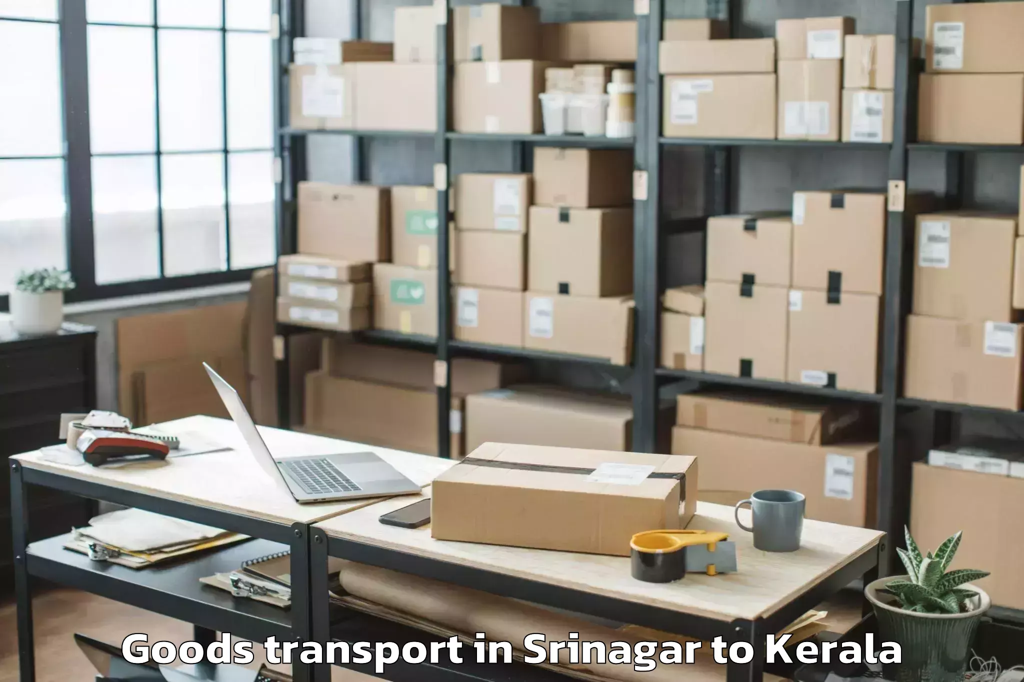 Book Your Srinagar to Changanacherry Goods Transport Today